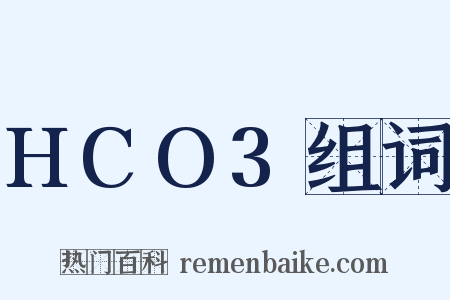HCO3组词是什么意思的图片